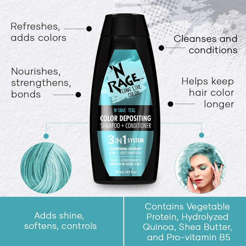 N Rage Color Depositing Shampoo + Acondicionador Sistema 3 E