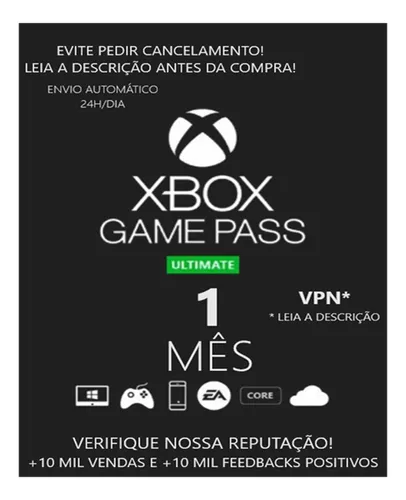 Xbox Game Pass Ultimate - 1 Mês