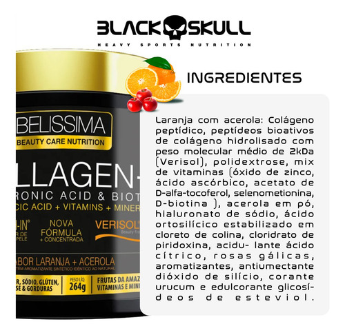 Colágeno Verisol Belíssima 264g Com Ácido Hialurônico