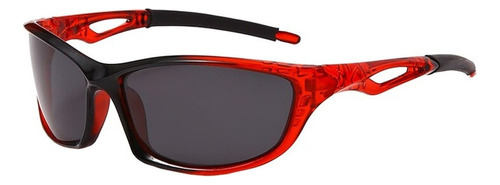 Oculos Sol Polarizado Lente Proteçao Uv Pesca Praia Bike Cor da armação Vermelho Desenho Sport