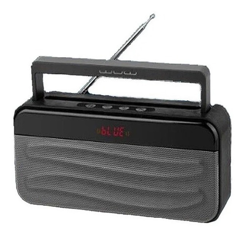 Parlante Bluetooth Wuw-r109 Radio Am/fm 8w Negro Vintage