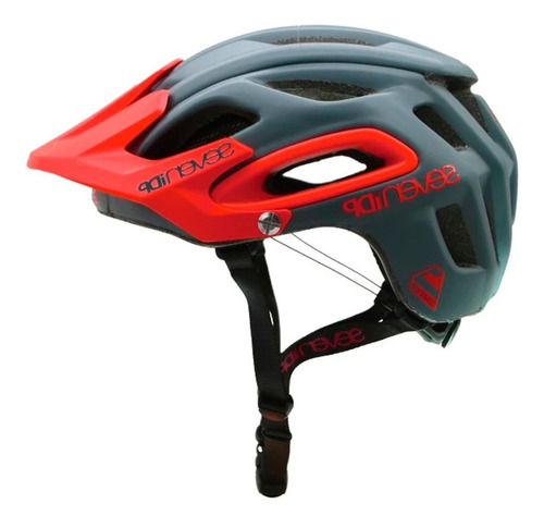 Casco Bicicleta Seven Downhill 7 Idp M2 Boa Gris/ Rojo