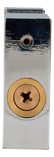 Candado Acero Lock Cortina Llave Tetra Cromo Satinado Plateado