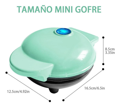 Mini Wafflera Eléctrica, Maquina Waffles Con Doble Planchas