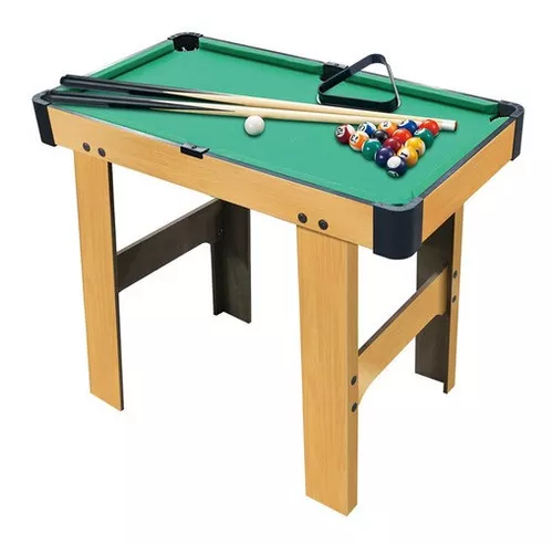 Jogo mesa mini bilhar sinuca snooker 69 x 36 x 19cm completo