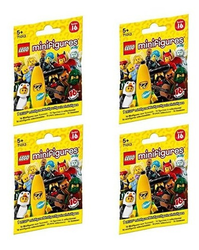 Lego Minifigures 71013 Series 16 (cuatro Paquetes Aleatorios