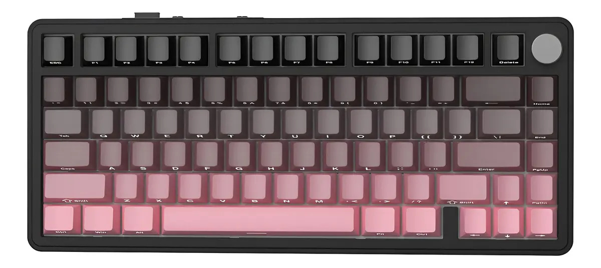 Attack Shark X85 Teclado Mecânico Rgb Para Jogos Sem Fio 75% Cor De Teclado Rosa Idioma Inglês Us