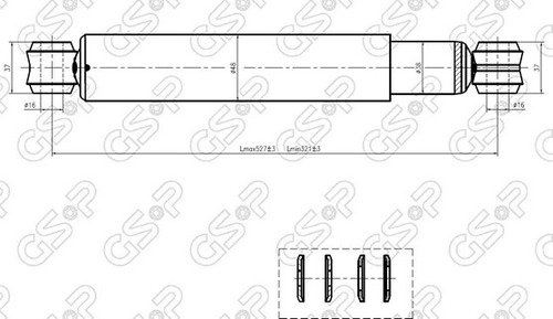 Amortiguador Tra 06 Gsp Mitsubishi L200 Sportero 2006-2017