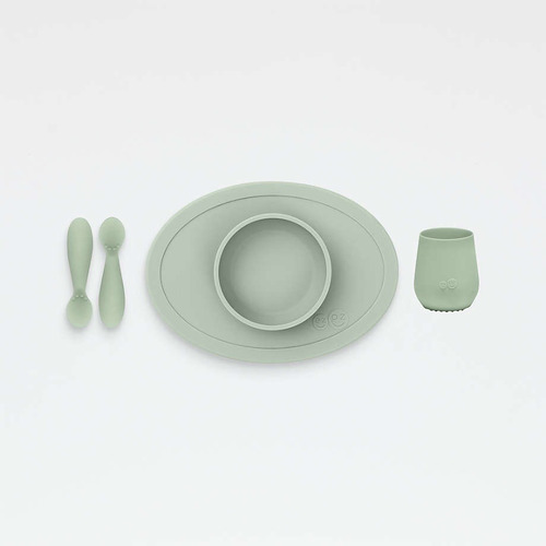 Set Alimentacion First  Ezpz Plato + Cubiertos+vaso Silicona