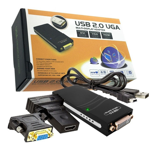 Conversor Usb 2.0 A Dvi Vga Y Hdmi Placa De Video Usb Extern