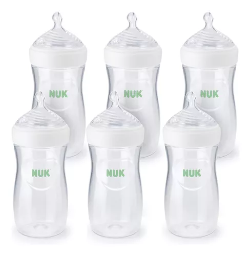 NUK Simply Natural Biberón de bebé, 5 onzas, 12 unidades, 0+ meses