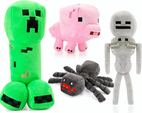 Peluche Creeper, 4 Unidades, Diseño De Esqueleto De Araña, B