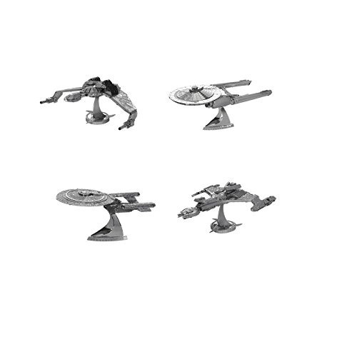 Tierra De Metal Kits Modelo 3d - Star Trek Conjunto De 4 - U