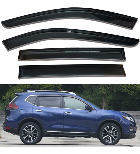 Sun Rain Guard Vent Shade Side Window Visors Deflectores De 