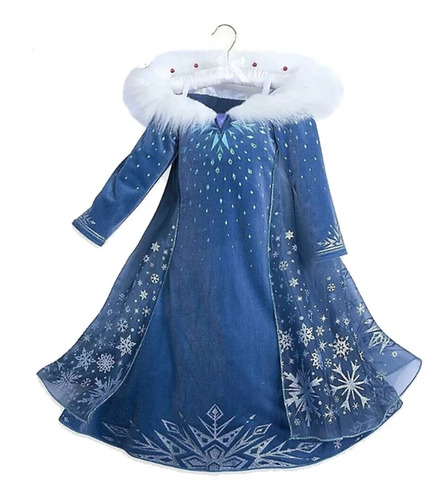 Disfraz Niñas Frozen Elsa Princesa + Corona + Trenza + Varit