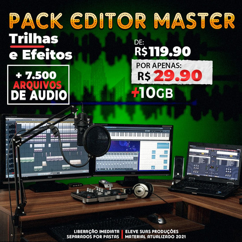 Imagem 1 de 1 de Trilhas E Efeitos -pack Editor Master