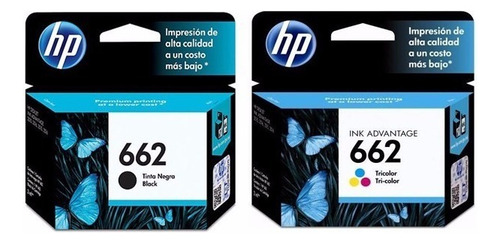 Combo Cartucho Hp 662 Negro Y Color Hp 2515 1515 2545