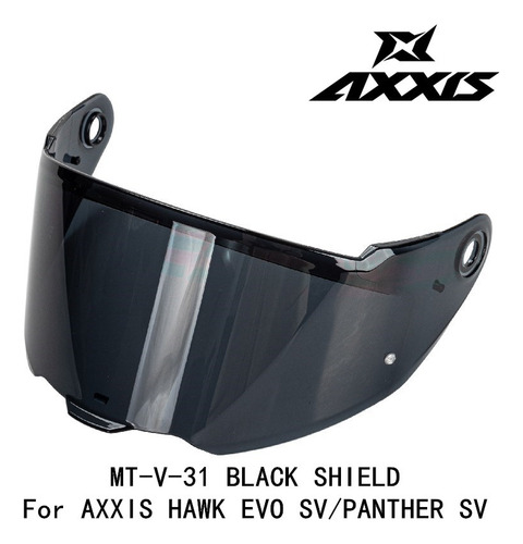 Lente Negra Para Casco De Moto Axxis Mt-v-31 Adecuada Para M
