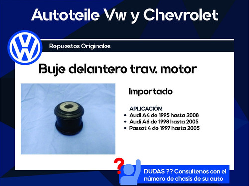 Buje Delantero Trav. Motor Audi Passat