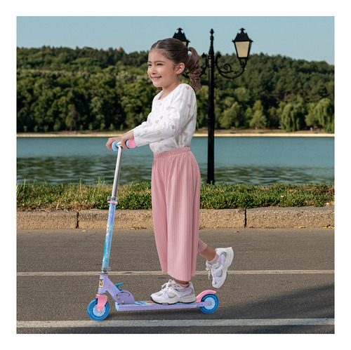 Apache Scooter Frozen Apache Plegable 100mm Color Azul/rosa