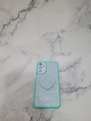 Funda De Brillo Con Pop De Corazon Para Samsung A24 Agua