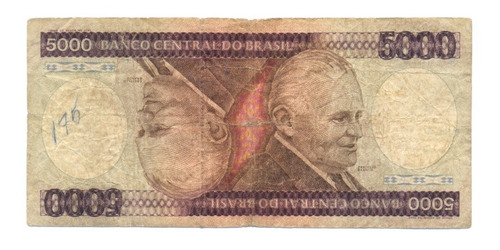 Billete Brasil 5,000 Cruzeiros 1981