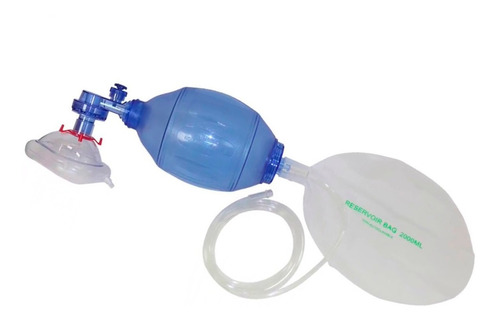 Resucitador Manual Adulto T/ Ambu Con Valvula Pop Off