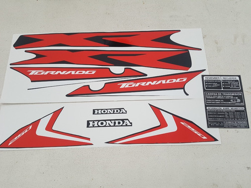 Kit De Calcos Honda Tornado 250 2018 Moto Negra Envios!!!