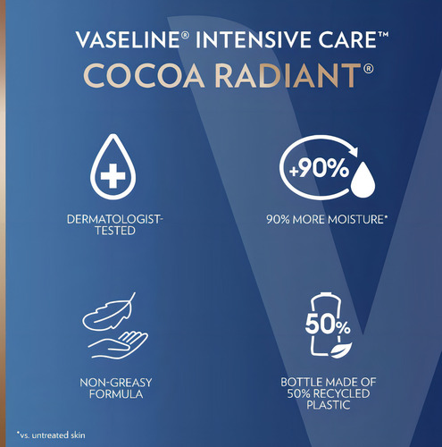 Vaseline Crema Corporal Cocoa Radiant Intensive Care Grande