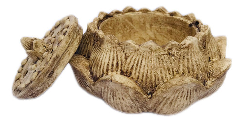 Sahumador De Yeso Estilo Hueso Viejo 12cm X 8 Cm Beige Hueso