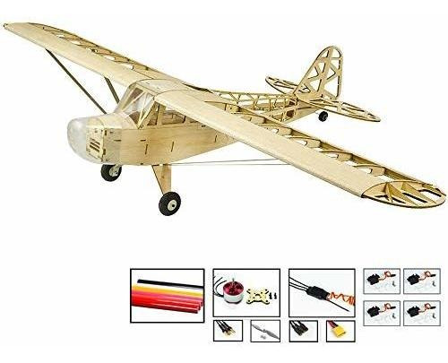 Actualice Rc Balsa Wood Airplane Piper Cub J3 Model Aircraft