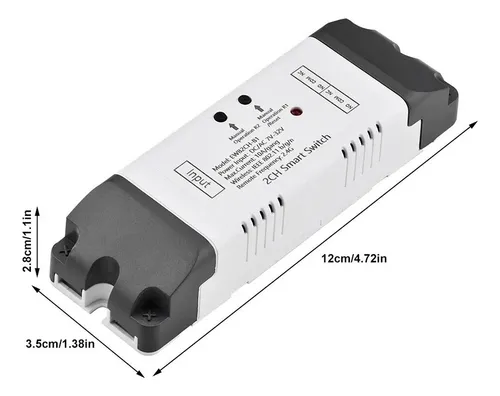 Ewelink Interruptor Dual 2ch Relé Switch 110v 220v Wifi Y Rf