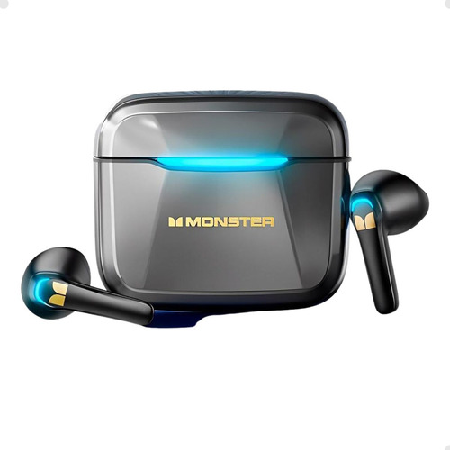 Fone De Ouvido Bluetooth Sem Fio Gamer Monster Airmars Gt11 Preto