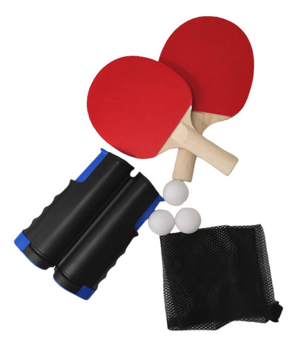 Set De Ping Pong, Paletas, Pelotas Y Red Extensible 167 Cm