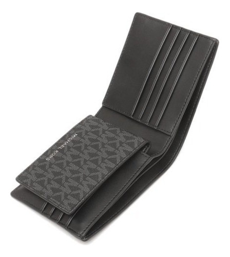 Billetera Michael Kors 36u9lcrf6b Color Negro De Cuero - 9.3cm X 11.5cm X 2cm