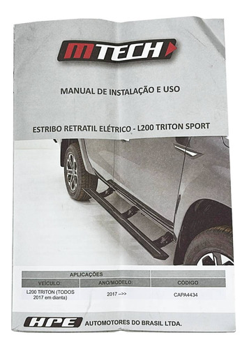 Estribo Eletrico Automatico L200 Triton 17/ Mtech Capa4434