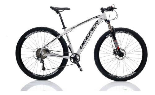 Mountain bike Deeper maximus 1x9 - 9v 2023 aro 29 15" freios de disco hidráulico cor branco/preto