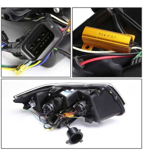 Dna Motoring Hl-3d-e9005-bk Headlight Assembly, Driver And P