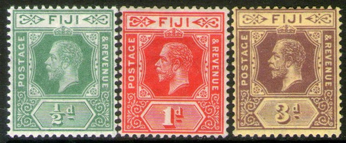 Fidji Is. (fiyi) 3 Sellos Nuevos Rey George 5° Años 1912-16 