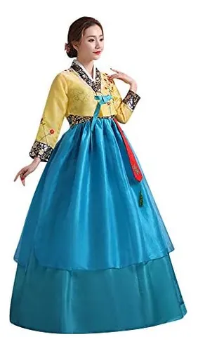 Vestido Coreano Hfu Hanboks Para Mujer Traje Tradicional De