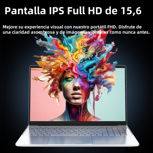 Laptop N4000 4 Núcleos 8gb Ram 512gb Ssd Panel De 15.6 Fhd