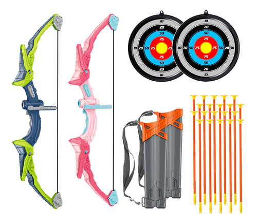 Juego De Arco Y Flecha Led Para Niños 20 Flechas De Ventosa