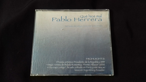 Cd Pablo Herrera Single Promo Que Hice Mal 