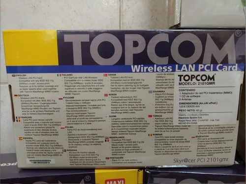 Placa De Red Wifi Pci Topcom 2101gmr 802.11b/g C/ 3 Antenas