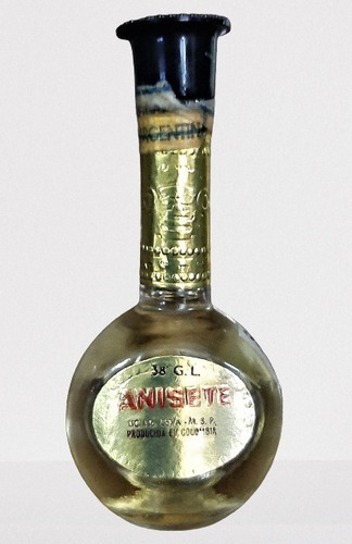 Botellita Licor De Los Andes Anisete Cerrada 1970 (Usado)