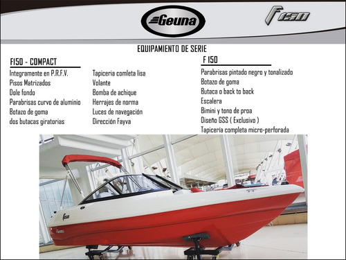 Lancha Geuna F 150 C/mercury 60hp 4t Nueva