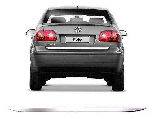 Imagem 1 de 3 de Friso Tampa Traseira Porta Malas Cromado Resinado Polo Sedan