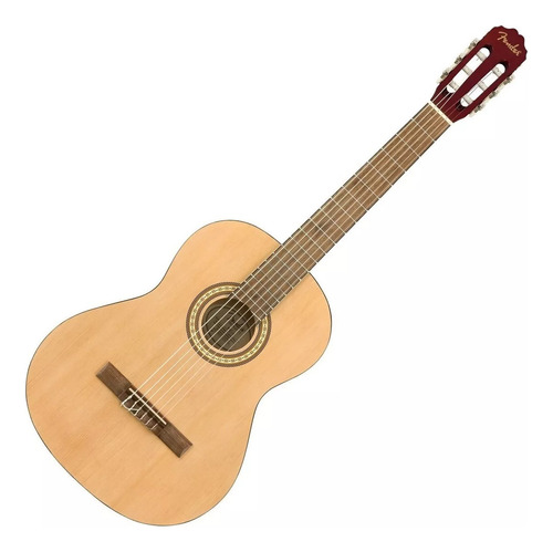 Guitarra Acústica Fender Fc-1 Natural Clásica + Funda Y Puas