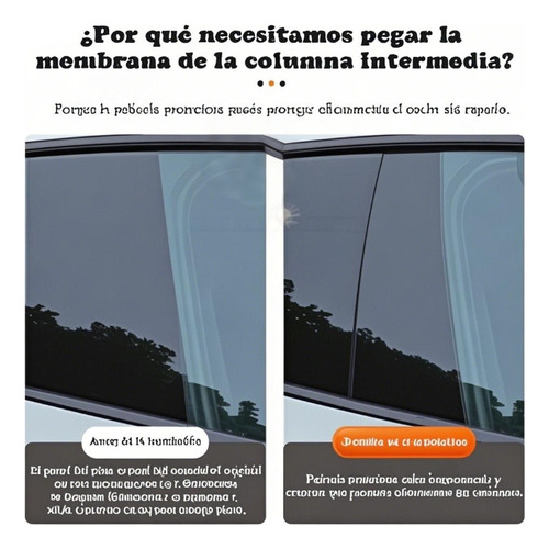 Calcomanía Autoadhesiva Protectora Para Pilares De Coche Y V