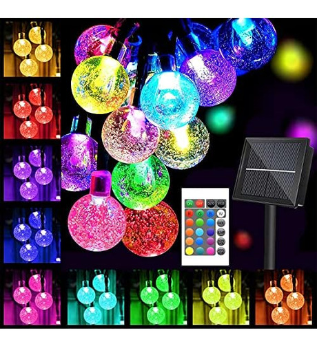 Cadena De Luces Solares Al Aire Libre 16 Colores 66led ...